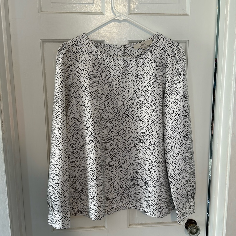 Loft polka dot blouse